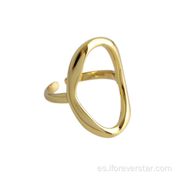 Joyería minimalista Diseño popular Anillos gruesos Anillos de plata